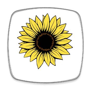 Fleur Fleur Jaune Fleurs Fleur Tournesol Fleur - Magnet carré - blanc - Devant