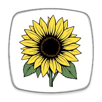 Fleur Fleur Jaune Fleurs Fleur Tournesol Fleur - Magnet carré - blanc - Devant
