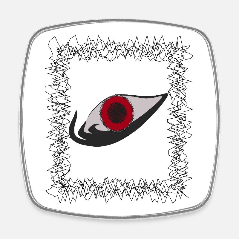 Das Auge - Viereckiger Kühlschrankmagnet - Weiß