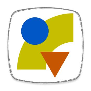 Geometrische Farbkonstellation - Viereckiger Kühlschrankmagnet - Weiß - Vorne