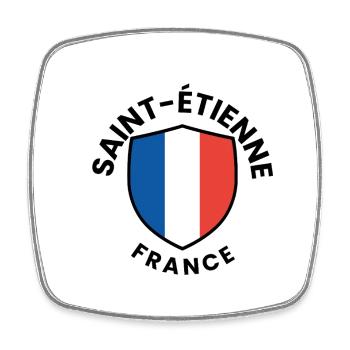 Saint-Etienne France Shield - Square fridge magnet - white - Front