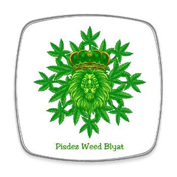 Pisdez Weed Blyat - Viereckiger Kühlschrankmagnet - Weiß - Vorne