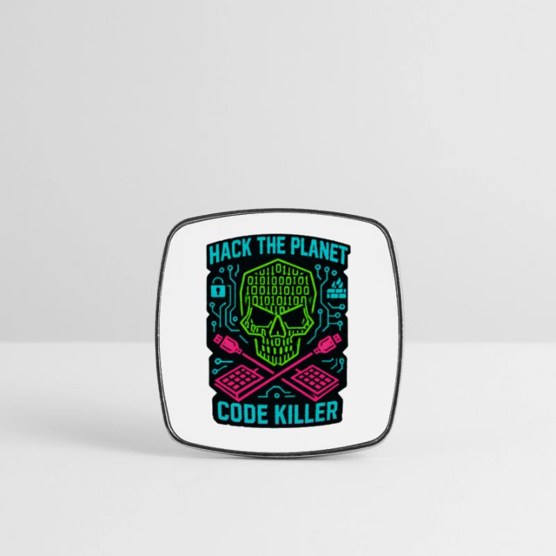 Hack the Planet Code Killer - Cybersécurité Magnet carré