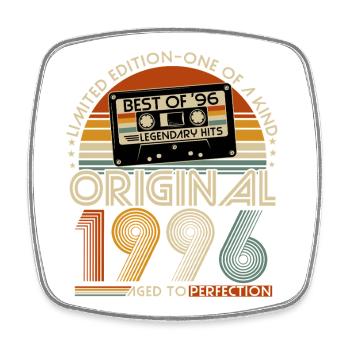 1996 Jahrgang geboren 30. Geburtstag Geschenk - Viereckiger Kühlschrankmagnet - Weiß - Vorne