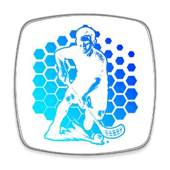 Floorball Fans aufgepasst schlichtes Statement - Viereckiger Kühlschrankmagnet - Weiß - Vorne
