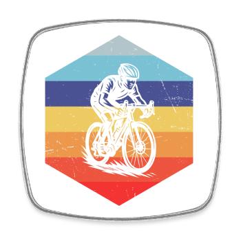Ich liebe Roadbike cooles Motiv für Rennrad - Viereckiger Kühlschrankmagnet - Weiß - Vorne
