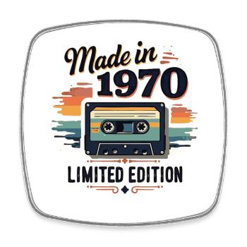 Édition limitée produite en 1970 - Magnet carré - blanc - Devant