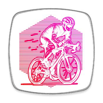 Un incontournable pour les vrais vélos de route - Magnet carré - blanc - Devant