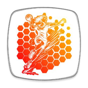 Handball parfait pour n’importe quel handball féminin - Magnet carré - blanc - Devant