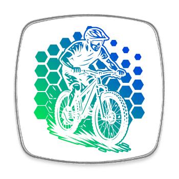 Ein Must Have für echte Mountainbike - Viereckiger Kühlschrankmagnet - Weiß - Vorne