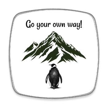 Go your own way! - Viereckiger Kühlschrankmagnet - Weiß - Vorne