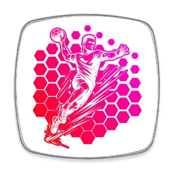 Handball Love Claire Recherche pour Handball pour hommes - Magnet carré - blanc - Devant