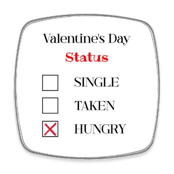 Valentines Day Lustig - Viereckiger Kühlschrankmagnet - Weiß - Vorne
