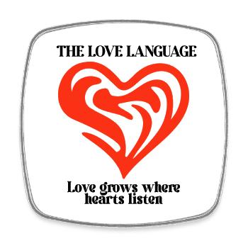 Abstract Red Heart - Square fridge magnet - white - Front