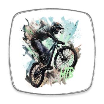 Mtb - Viereckiger Kühlschrankmagnet - Weiß - Vorne
