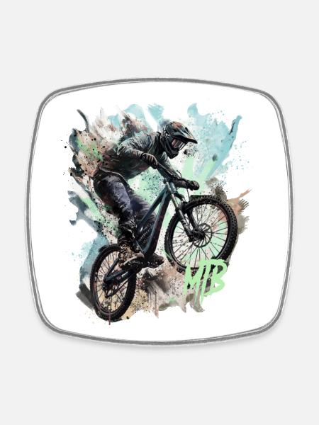 Mtb - Viereckiger Kühlschrankmagnet - Weiß