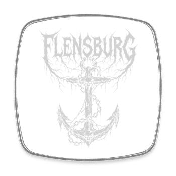 Flensburg – Motif de la ville du métal extrême - Magnet carré - blanc - Devant