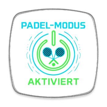 Padel mode activated - Square fridge magnet - white - Front