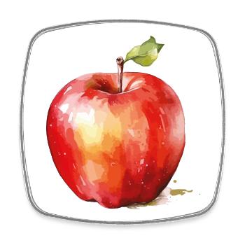 Watercolor Apple Fresh Shades - Square fridge magnet - white - Front