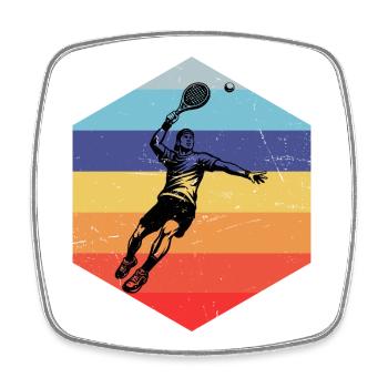 Padel perfect for every padel - Square fridge magnet - white - Front