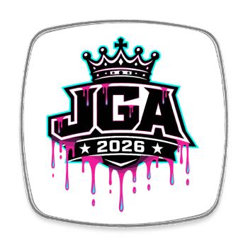 JGA 2026 - Viereckiger Kühlschrankmagnet - Weiß - Vorne