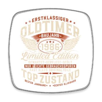 Cadeau d’anniversaire vintage 1986 pour le 40e anniversaire - Magnet carré - blanc - Devant