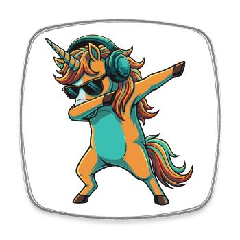Jeux vidéo Gamer Licorn Magical Horse Art - Magnet carré - blanc - Devant