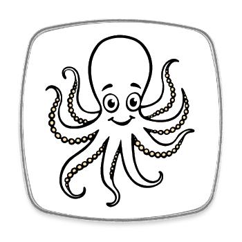 Krake Kostüm Meerestier Ozean Oktopus Karneval - Viereckiger Kühlschrankmagnet - Weiß - Vorne