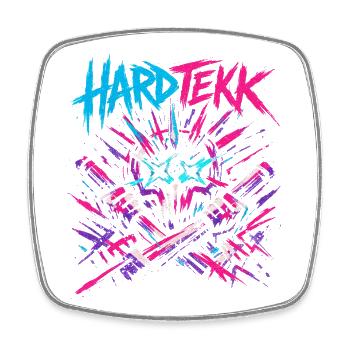 Hardtekk Tekke Ostdeutschland - Viereckiger Kühlschrankmagnet - Weiß - Vorne