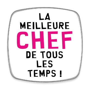 Best Chef of All Time - Square fridge magnet - white - Front