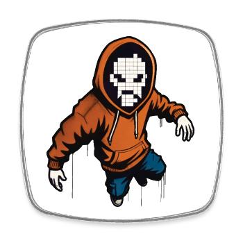 HACKER BOY - geek & scifi - Square fridge magnet - white - Front