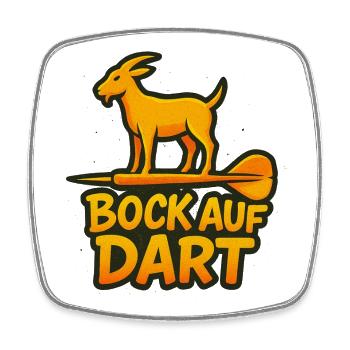 Fancy darts - Square fridge magnet - white - Front
