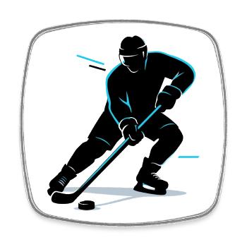 Eishockey Geschenk Kinder Hockey Lustig - Viereckiger Kühlschrankmagnet - Weiß - Vorne