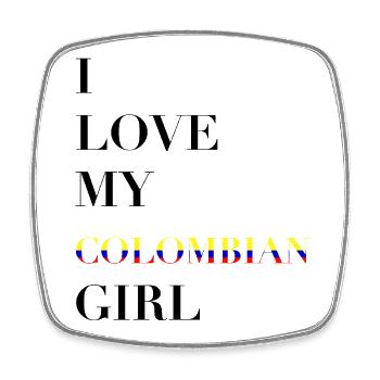 I LOVE MY COLOMBIAN GIRL - Square fridge magnet - white - Front