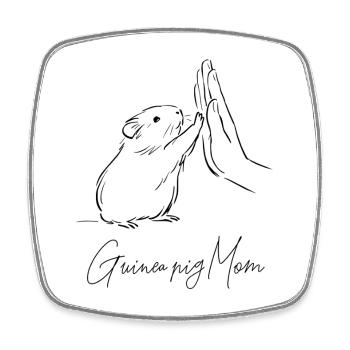 Guinea Pig Mom - Square fridge magnet - white - Front