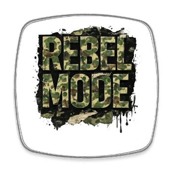 Rebel Mode Camouflage Street Statement - Viereckiger Kühlschrankmagnet - Weiß - Vorne