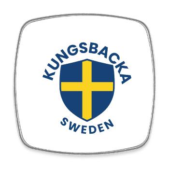 Kungsbacka Sköld, Schweden - Viereckiger Kühlschrankmagnet - Weiß - Vorne