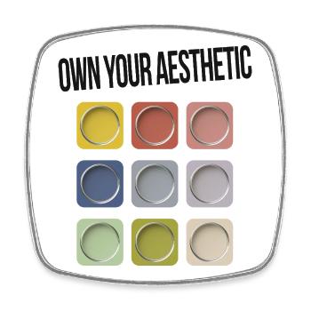 Own Your Aesthetic – Be Yourself - Square fridge magnet - white - Front