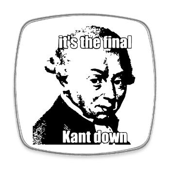 It´s the finale Kant down - Viereckiger Kühlschrankmagnet - Weiß - Vorne