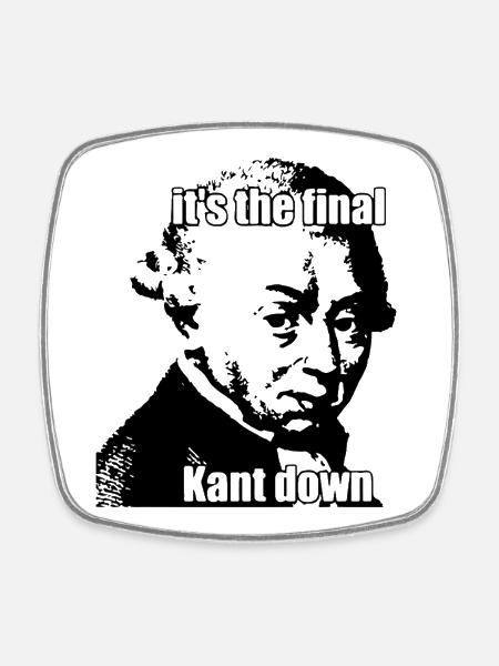 It´s the finale Kant down - Viereckiger Kühlschrankmagnet - Weiß
