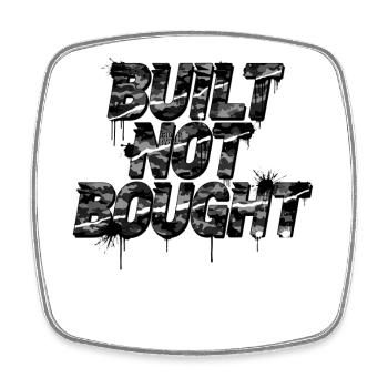 Camouflage Built Not Bought Car Tuning Scene Trend - Square fridge magnet - white - Front