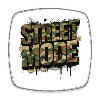Camouflage Street Fashion Urban Auto Tuning Style - Square fridge magnet - white - Front