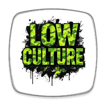 Low Culture Auto Tuning Streetstyle Scene - Square fridge magnet - white - Front