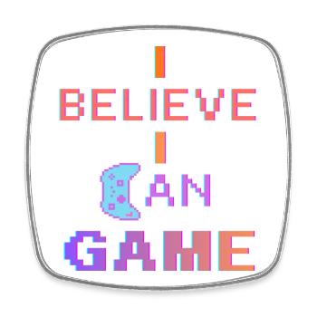 I Believe I Can Game - Square fridge magnet - white - Front