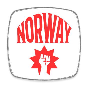 Norway - Square fridge magnet - white - Front