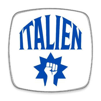 Italie - Magnet carré - blanc - Devant