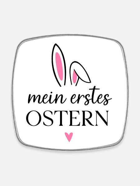 My First Easter | Outfit first Easter baby - Square fridge magnet - white