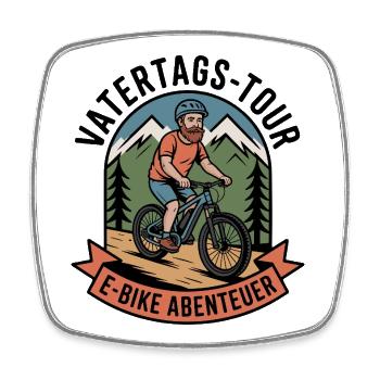 Father's Day Tour E-Bike Adventure Dad Gift 2026 - Square fridge magnet - white - Front