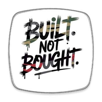 Built Not Bought Tuning Szene Style Camouflage - Viereckiger Kühlschrankmagnet - Weiß - Vorne