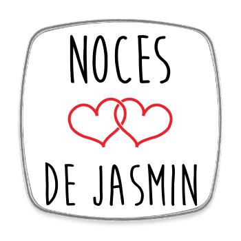 Wedding Anniversary - Jasmine Wedding (66 years) - Square fridge magnet - white - Front